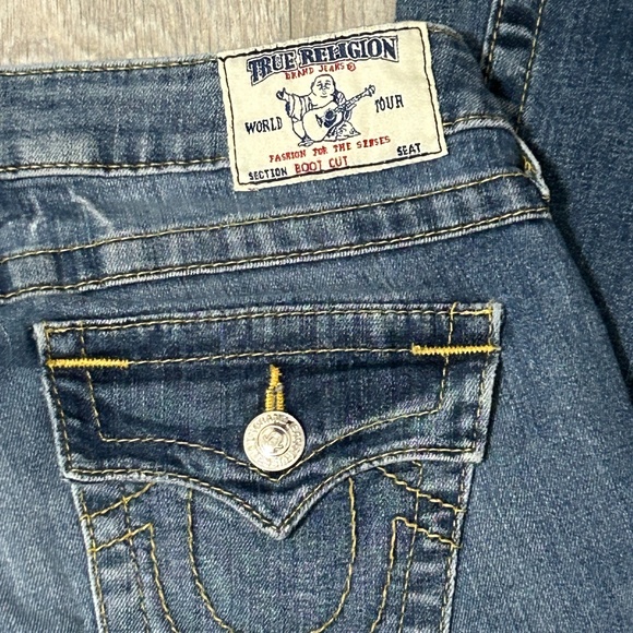 Womn's True Religion World Tour Bootcut Low Rise Jeans - 27 - Picture 11 of 12